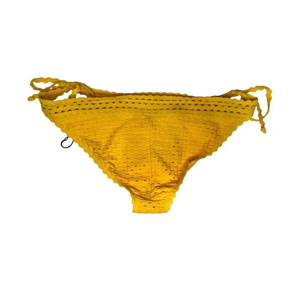 Robin Piccone Chira Tie Side Hipster Bikini sun glow Bottom L NEW #190361 - Picture 6 of 7